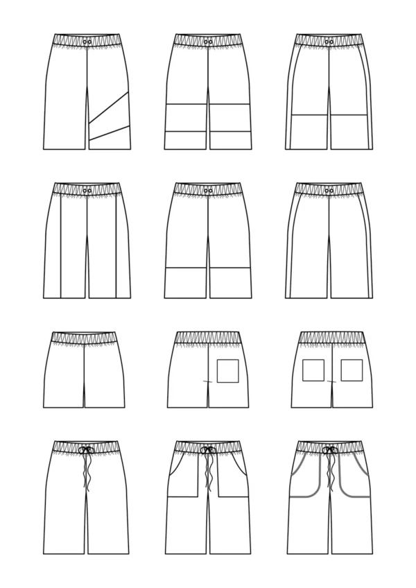 Shorts korte og lange 128 Poesy Patterns