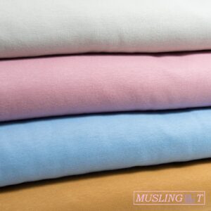Bomuldsjersey – Æbler pink baggrund