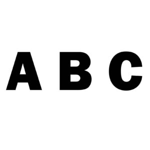 ABC Strygefolie – Bogstaver