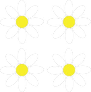 Daisy blomster Strygefolie – margueritter