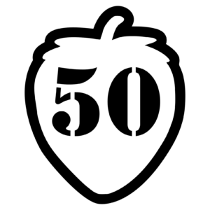 Størrelsesmærker jordbær – små ark (10 stk.)