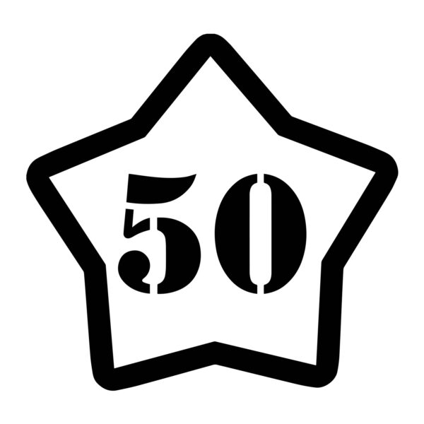 Størrelsesmærke - Stjerne Størrelsesmærker stjerner – små ark (10 stk.)