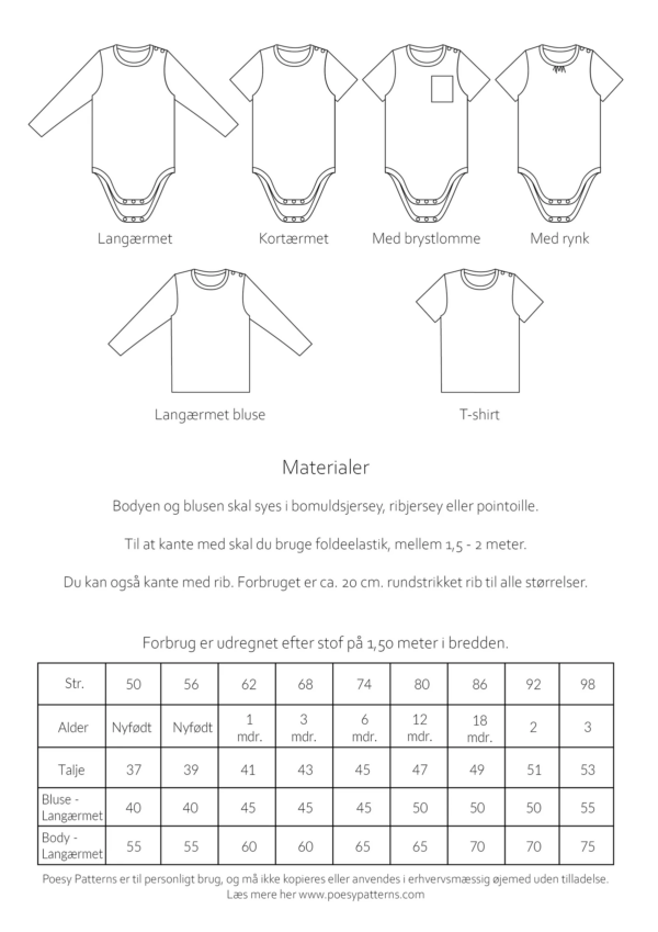 Body & bluse 122 Poesy Patterns