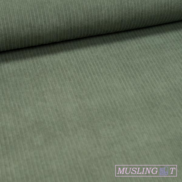 Rib Cord - High-Low Rib cord m. elastan army