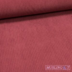 Rib Cord - High-Low Rib cord m. elastan bordeaux