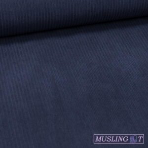 Rib Cord - High-Low Rib cord m. elastan navy