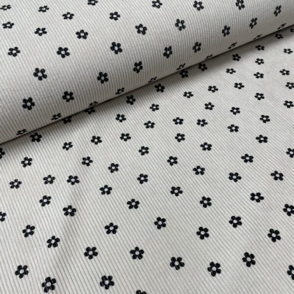 Rib Cord - Blomster