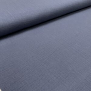 Musselin double gauze - Mørk Jeans