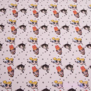 Licens poplin - Powerpuff pigerne