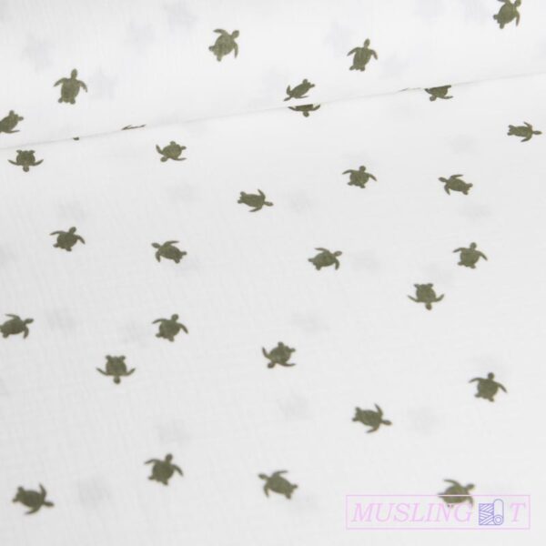 Musselin double gauze - Skildpader