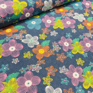 IMG_1164 Denim - Farvede blomster