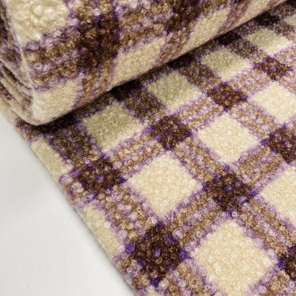 Boucle Checks - Grape tern