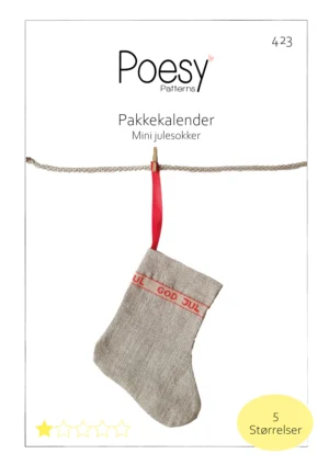 Pakkekalender 423 - mini julesokker Poesy Patterns