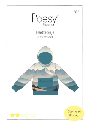 Hættetrøje 130 Poesy Patterns